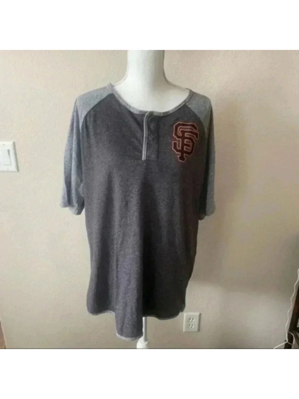 Majestic, San Francisco Giants Charcoal cotton polyester mens  T-Shirt